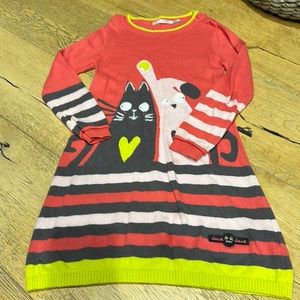 Cute Deux Par Deux knit dress 🐱🐶